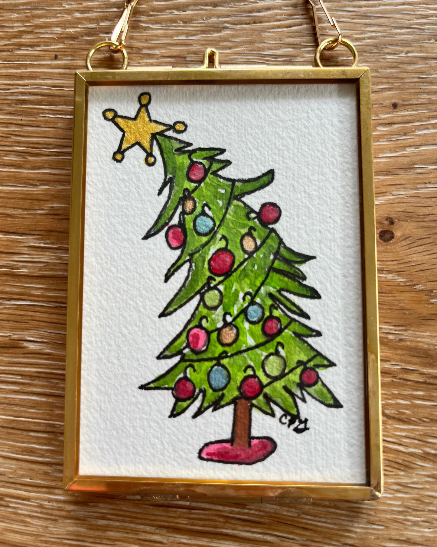 Christmas Tree - Watercolor Ornament