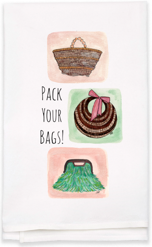 Pack Your Bags! Tea Towel