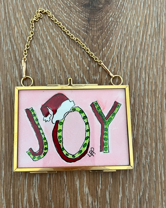 JOY - Watercolor Ornament