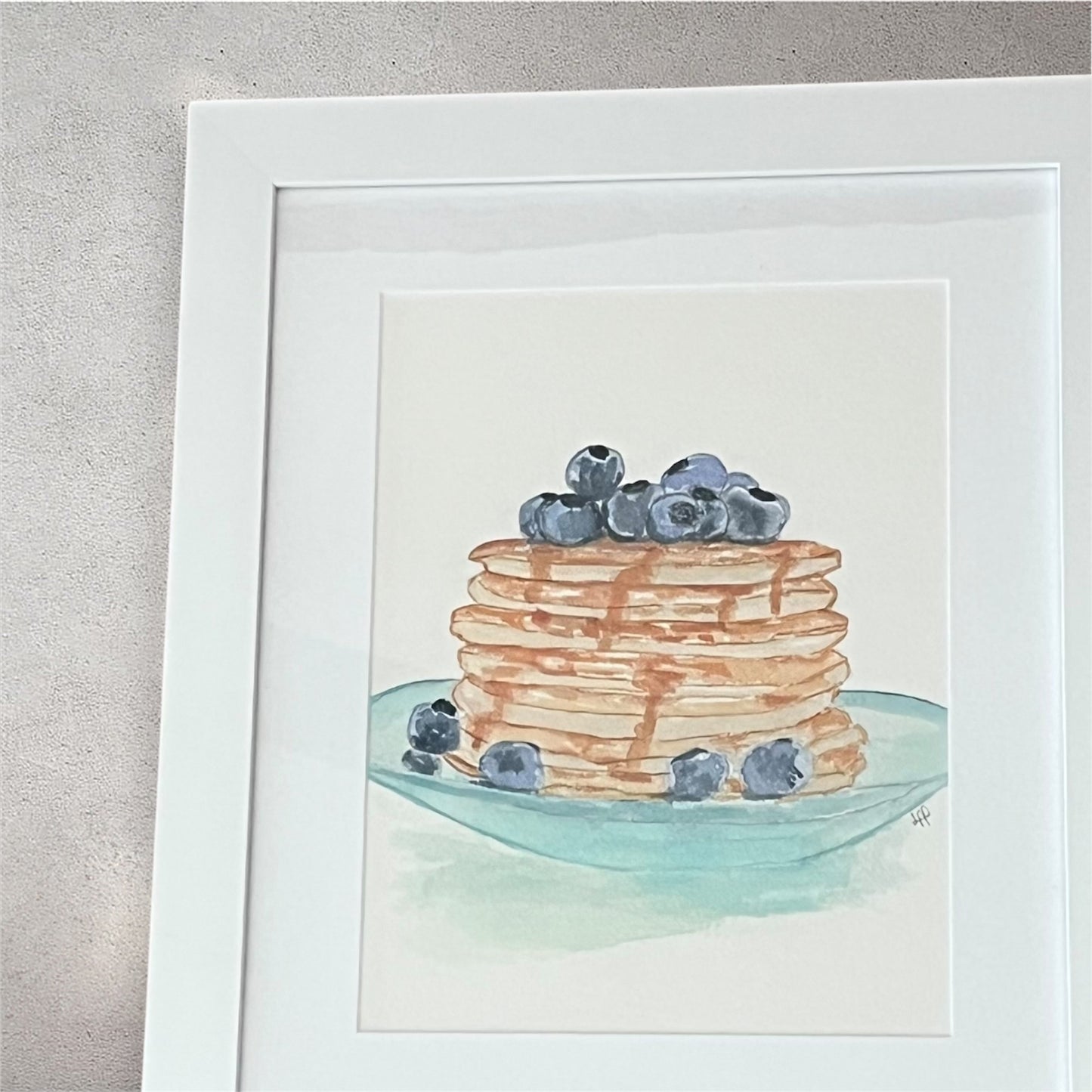 Blueberry Pancakes - Watercolor