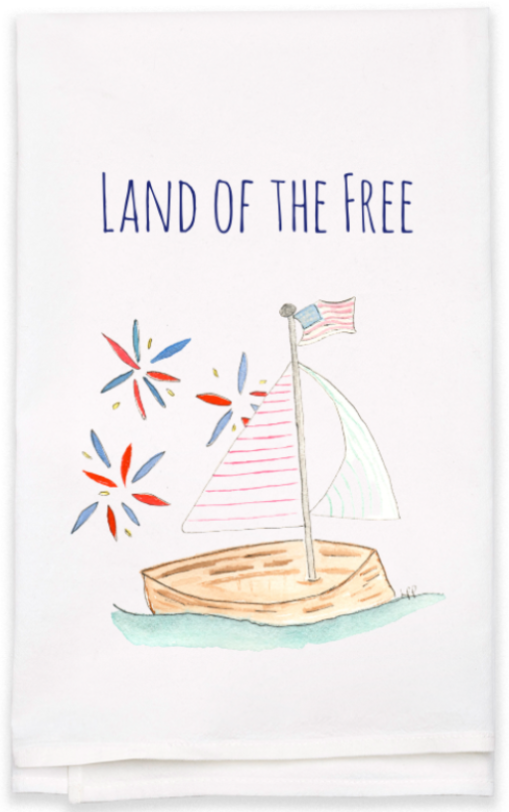 Land of the Free Tea Towel